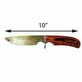 thumbnail image 6 of ASR Outdoor 10 Inch Full Tang Hunting Knife Wooden Handle Damascus Design Gold, 6 of 6