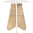 thumbnail image 3 of Meridian Furniture Butterfly 36" White Solid Wood And Cane Bar Height Table, 3 of 9