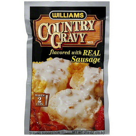 Williams Country Gravy Mix Flavored With Real Sausage, 2.5 oz (Pack of 12)