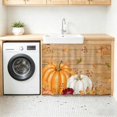thumbnail image 2 of Orange Pumpkin Fall Oven Skirt Curtain for Kitchen Decor 28"x35", Thanksgiving Wooden White Botanical Self Adhesive Stove Curtains Skirt Cabinet Curtains for Bathroom Laundry Room, 2 of 8