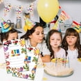 thumbnail image 4 of 4th Birthday Party Invitations-Join Us to Celebrate-20 Colorful Building Block Theme Invitation Cards 4"x6" with Envelopes, 4th Birthday Invitations.(094), 4 of 4