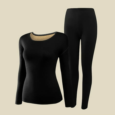 

JNGSA Black Sexy Tops For Women Bra And Underwear Sets For Women Women S Couple S Warm Underwear Lamb Cashmere Round Neck Seamless Autumn Dress Pants Set Sheer Bra