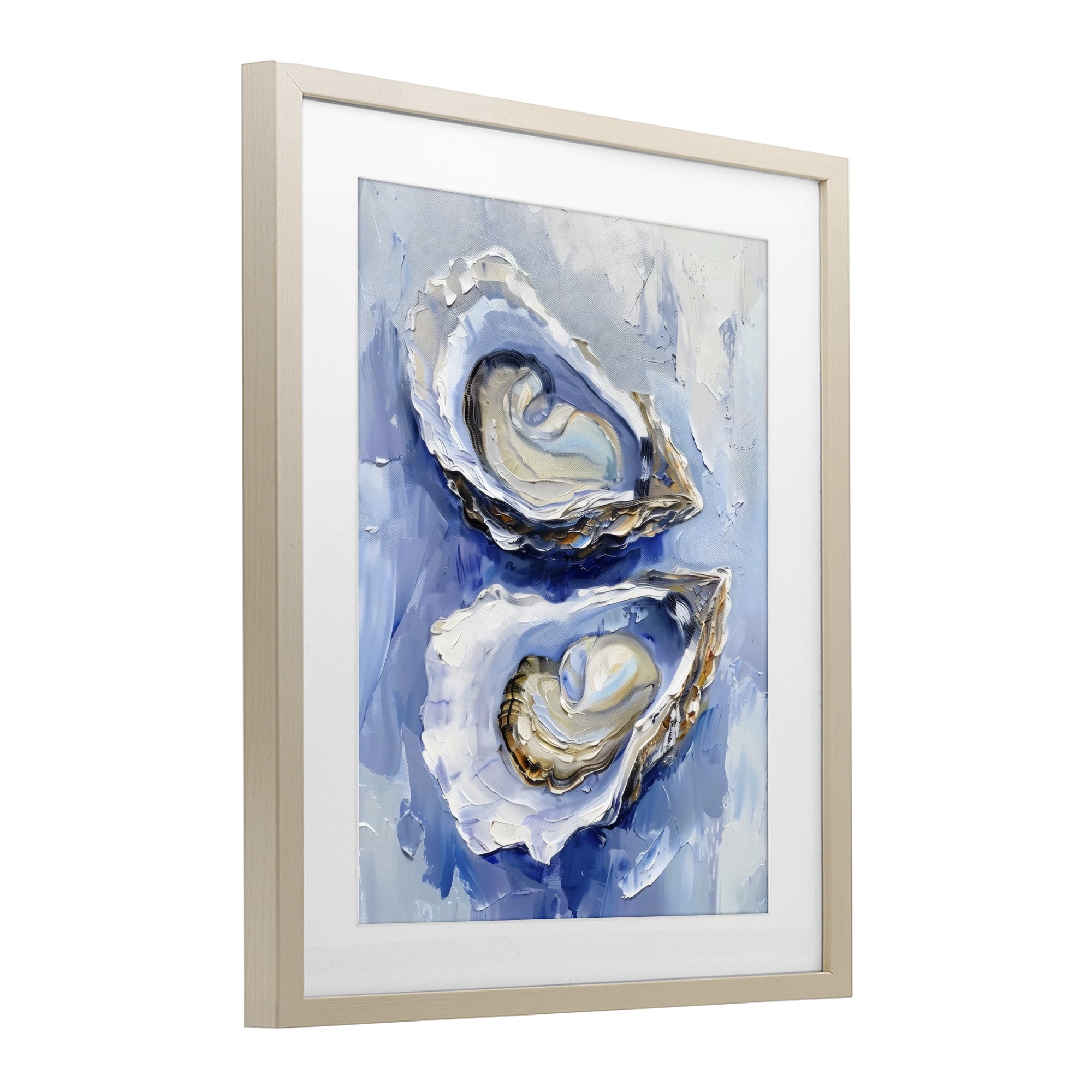 Stupell Industries Oysters On The Half Shell Birch Framed Print Under Glass, design by Creative Studio