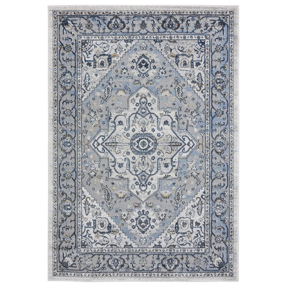 Designer Home Aviona Area Rug 2610 20067 Adaleigh Blue/Grey Bulbs Medallion 1' 11" x 3' Rectangle
