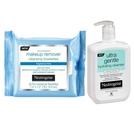 Neutrogena Ultra Gentle Nighttime Routine Bundle (The Best Skin Care Routine)