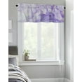 thumbnail image 4 of Kitchen Cafe Valance Curtain for Small Windows,Modern Abstract Art Marble Texture Rod Pocket Short Valances Golden and Gradient Purple Window Treatment Panel for Living Room/Bedroom/Bathroom,42x18in, 4 of 9