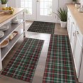 thumbnail image 2 of Green and Red Checkerboard Checkered Pattern Kitchen Rugs Sets Of 3,Kitchen Runner Rugs Non Skid Washable,Decorative Kitchen Floor Mats for Kitchen,Sink,Laundry,17"x30"+ 17"x47" + 17"x59", 2 of 6