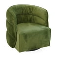 thumbnail image 5 of Astra Mid-Century Modern Velvet Upholstered Swivel Chair in Green, 5 of 6