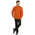 thumbnail image 2 of Bestman Solid Shirt For Mens Long Sleeves With Cuff Patch Pocket Shirt Cotton Office Wear, 2 of 7
