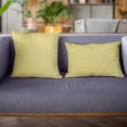 thumbnail image 2 of Plutus Yellow Solid Shiny Velvet Luxury Throw Pillow - Double sided 18" x 18", 2 of 2