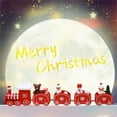 thumbnail image 4 of Green Green Wooden Christmas Little Train Toy For Children Holiday Decoration Pull Along Train Set, 4 of 5