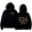 Black, variant on Women's Double Print Hooded Back Wrap Collar Sweatshirt Black XXL