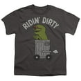 thumbnail image 2 of Sesame Street Oscar Ridin Dirty Kids T Shirt for Youth Boys and Girls, Charcoal, X-Large, 2 of 4