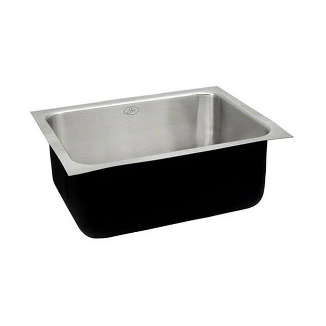 Just USF-1114-A-R 18 Gauge T-304 Single Bowl Undermount Commercial Grade Sink with Integral Overflow