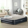 Intex King Deluxe Pillow Rest Inflatable Air Mattress Bed with Built In