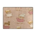 thumbnail image 2 of Area Rug Indoor 80"x58"in Non-Slip Wear Resistant Floor Mats Soft Large Carpets for Living Room Bedroom Home Decor Cute Light Pink Bear, 2 of 7