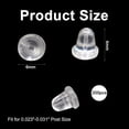 thumbnail image 3 of 200pcs Earring Backs for Studs Earring Back Soft Clear Ear Safety Back Pads Backstops Bullet Clutch Stopper Replacement, 3 of 5