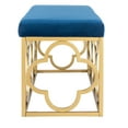 thumbnail image 3 of SAFAVIEH Fleur Rectangle Bench Navy / Gold, 3 of 9
