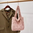 thumbnail image 3 of Bolsa de mano Retro para mujer de hombro de felpa Ehuebsd suave y esponjosa portátil de viaje regalo para chica, 3 of 9