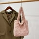 thumbnail image 1 of Bolsa con asa superior para mujer de hombro de felpa suave para otoño e invierno (rosa) Tmvgtek Para estrenar, 1 of 9