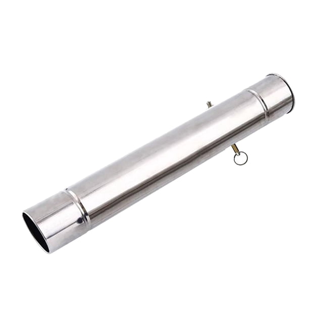 Tubo de chimenea con regulador de tiro, recto para ventilación, reforzado, resistente al viento, para extracción de humos de estufas de leña, para uso