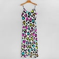 thumbnail image 5 of Colorful Leopard Print Pattern Sleeveless Dress Loose Women's Dress Dresses Luxury Evening Dresses, 5 of 9