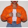 thumbnail image 1 of Autumn and Winter Leather Cotton Coat Solid Color Mirror Zipper Coat Large Size Multi Color, 1 of 4