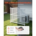 thumbnail image 5 of VEVOR 2 Panels Outdoor Privacy Screen, 48 x 48 in Air Conditioner Fence with 19.7 in Ground Stakes, Pool Equipment Enclosure, Strip Vinyl Privacy Fence, Ideal for Trash Can and A/C Units, White, 5 of 9