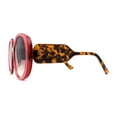 thumbnail image 3 of Womens Minimally Mod Simple Plastic Large Round Fashion Sunglasses Pink Tortoise Smoke, 3 of 4