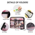 thumbnail image 3 of Accordion File Organizer with Zip Closure 13 Pockets Expanding File Folder Letter A4 Paper Document Organizer for Home Office Dog Holding A Rose, 3 of 7
