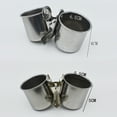thumbnail image 2 of Milue Water Feeding Bird Double Cups Stainless Steel Parrot Cage Stand With Clip, 2 of 12