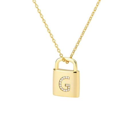 

New Fashion Ladies 26 Safe Lock English Alphabet Pendants