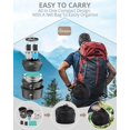 thumbnail image 4 of Ultralight Aluminum Camping Cookware Set -  Camp Pots and Pans Set for 2-3 People - Includes Non-Stick Pot, Frying Pan, Kettle, 2 Plates, 2 Cups & Carrying Bag for Camping and Hiking, 4 of 6