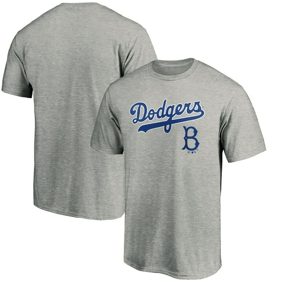 Men's Heather Gray Brooklyn Dodgers Cooperstown Collection Wahconah T-Shirt