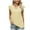 Yellow, variant on Ahuyic Womens Plus Size Short-Sleeved Top,Summer Casual Blouse For Women,Women's New Solid Loose Half Sleeve Round Neck Cotton Waist Short Sleeve Round Neck Tops
