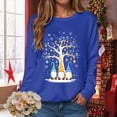 thumbnail image 3 of Towmus Christmas Sweatshirts for Women Crewneck Long Sleeve Pullover Tops Xmas Tree Graphic Fall Winter Clothes, 3 of 6