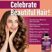 Hair Growth Supplement | 120 Capsules | Biotin 10,000mcg, Collagen, MSM | Supports Thicker Hair & Healthy Scalp