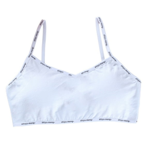 Girls Seamless Training Bra - Crop Training Bras for Girls Cotton Best Girls Sports Bra Teenage Underwear for 8-14T， 1/5 Pack