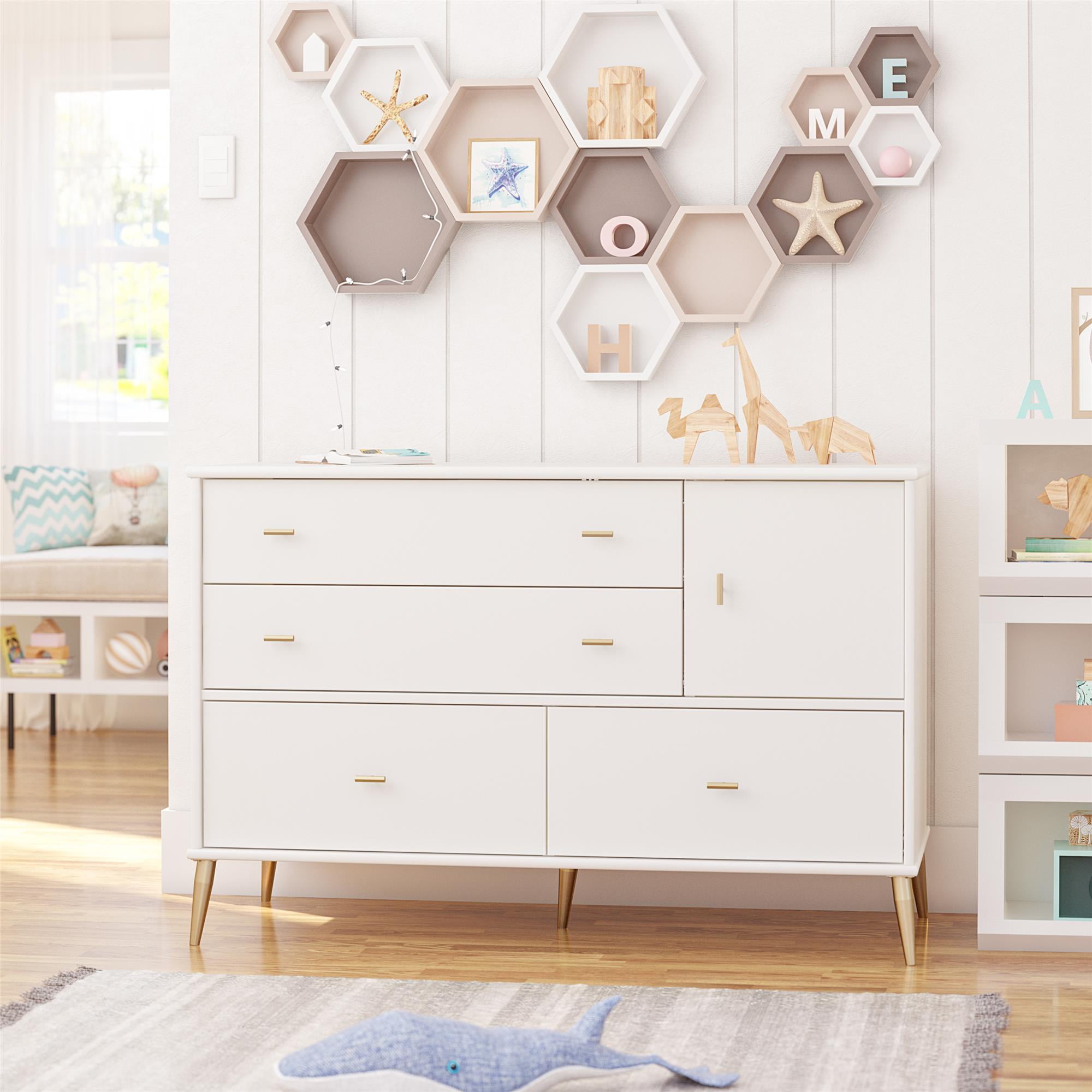 Little Seeds Valentina Asymmetrical 4 Drawer / 1 Door Convertible