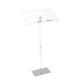 thumbnail image 2 of Pupitre Portable en Acrylique Transparent – Chaire Moderne Blanche Autoportante de 50 Pouces, Surface de Soutien Réglable 23,6 X 16 Pouces, – Style 4B, Sans Rangement, Hauteur 50 Pouces, Surface de Soutien 23,6 X 16 Pouces, 2 of 5