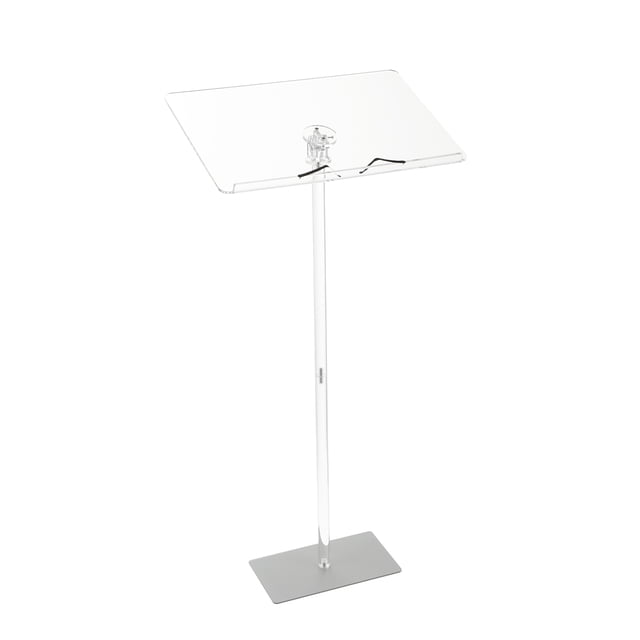 EDTara Acrylic Podium, Clear Floor-Standing Lectern with Wide Top for Churches, Conferences, Classrooms