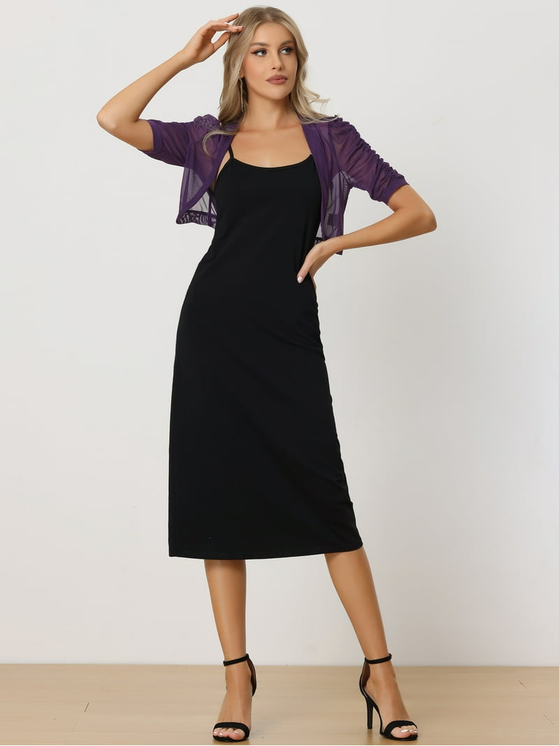 DARING DIVA Women's Mesh Sheer Shrug Cropped Cardigan Bolero XL
