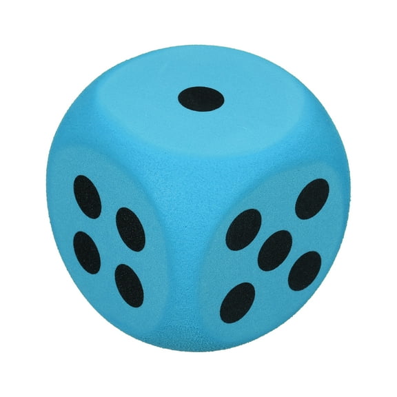 Foam Dice, 8cm/3.15inch Eva 6-Sided Dice Stress Ball Squeezable Blocks for Board Games Relieve Stress Anxiety (Blue)