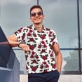 thumbnail image 3 of Wukai Rose Flowers Men’s Polo Shirts,Quick-Dry Athletic Shirt,Classic Fit Shirts-, 3 of 8
