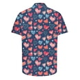thumbnail image 5 of BiZtdJrK Lightning Prime Today Big And Tall Shirts for Men, Funny Love Heart Graphic Printed Tshirt Casual Lapel Button Down Holiday Summer Top Multicolor 4XL, 5 of 6