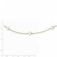 thumbnail image 2 of 14k Yellow Gold Lobster Claw Closure 7 8mm White Freshwater Cultured Pearl 7 station Necklace 18 Inch - Pendant Necklace, 2 of 2