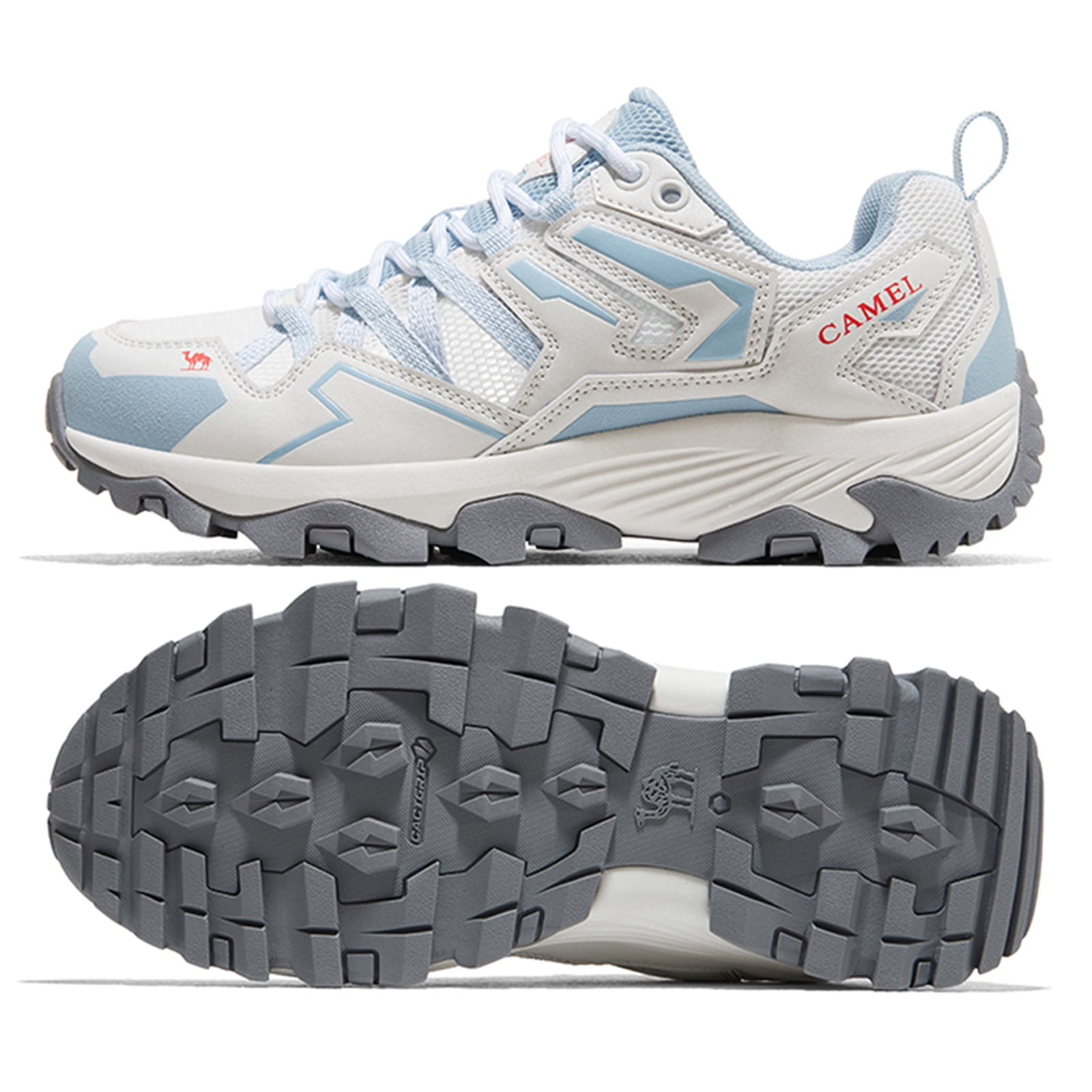 CAMEL Womens Hiking Shoes Low Top Sneakers Trail Trekking Running Shoes Hiking Boots Blue, US 5.5