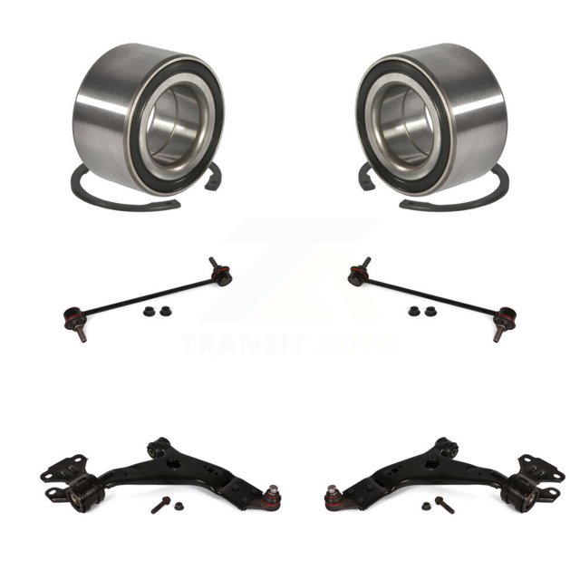 Transit Auto Front Wheel Bearing Suspension Lower Control Arm with Ball Joint and Sway Bar Stabilizer Link Kit for Car 2013-2019 Ford Escape - Left Right Side (Driver Passenger) K7T-108379
