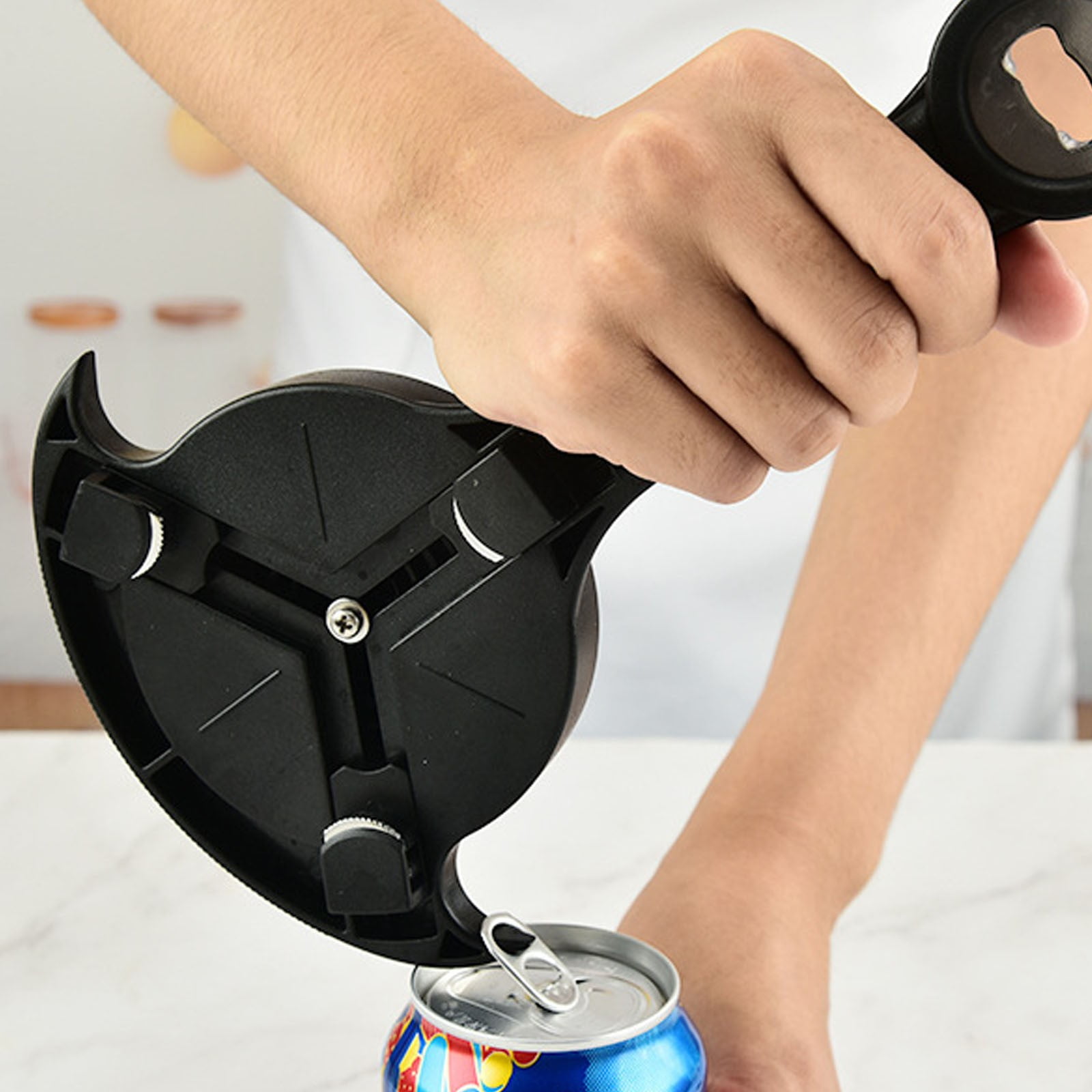 Adjustable Stainless Steel Jar Opener, Multifunctional Lid Gripper & Bottle Cap Opener for Weak Hands, Stainless Steel Can Opener Easy-Open Tool for Jars, Cans, Bottles Kitchen Gadget (1PC)