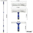 thumbnail image 5 of ITTAHO 60 inch Window Squeegee Long Handle, 10" Swivel Car Glass Cleaning Tool Combi-2 Microfiber Pads, 5 of 8